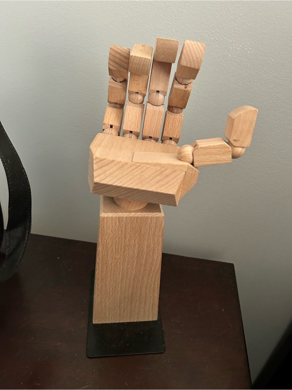 4/$100 MOBILE Wooden Articulated Hand Model - Natural Wood